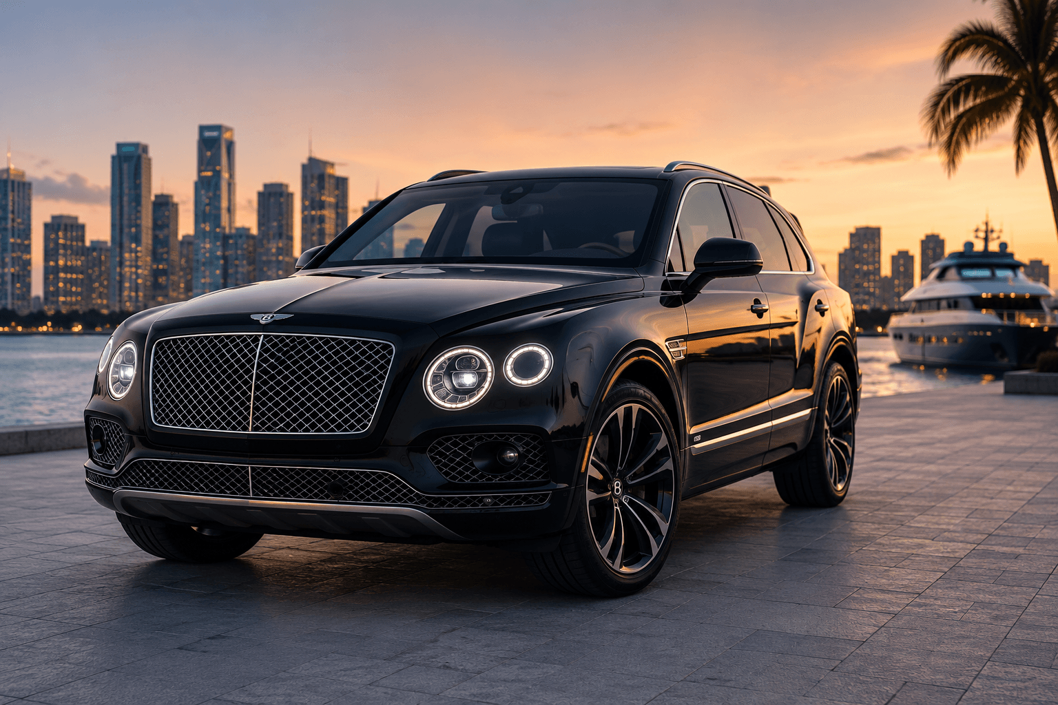 Luxury Bentley SUV in a premium setting